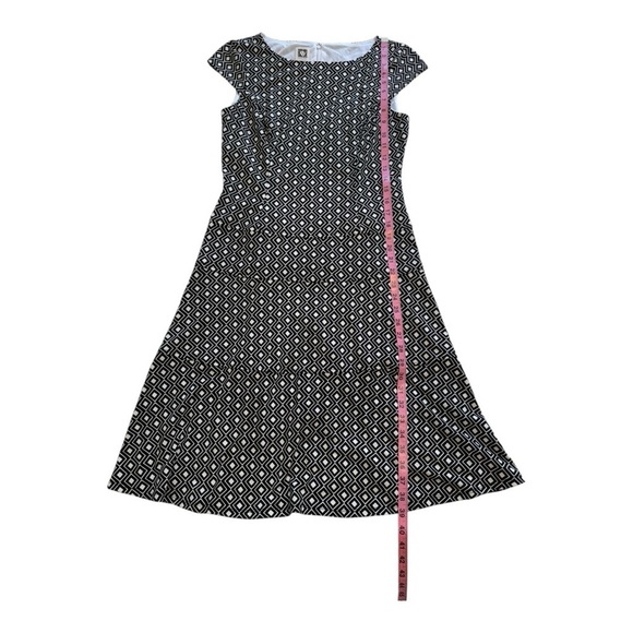 Anne Klein A-Line Fit & Flare Dress With Tiers Black & White - Size 8 - Picture 7 of 9